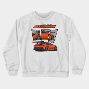 car 911 gt3 rs detail orange Crewneck Sweatshirt